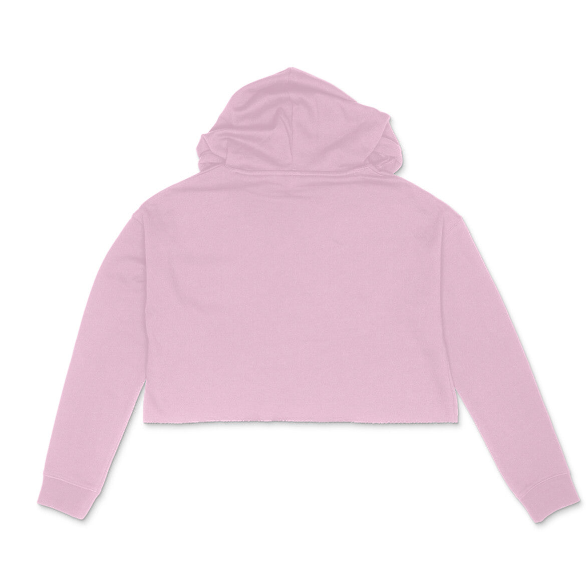 Women's pink plain crop hoodie