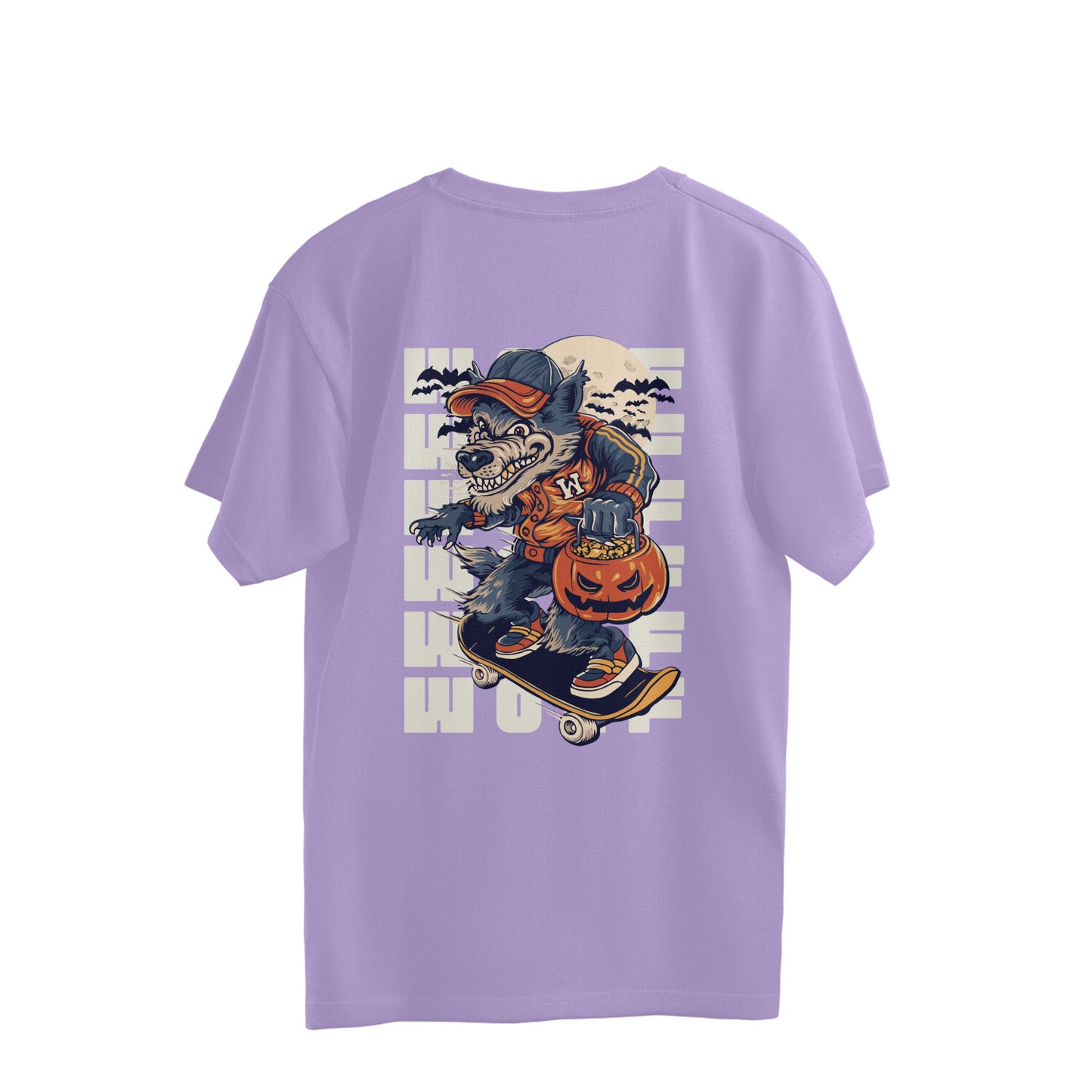 Unisex oversized printed lavender t-shirt