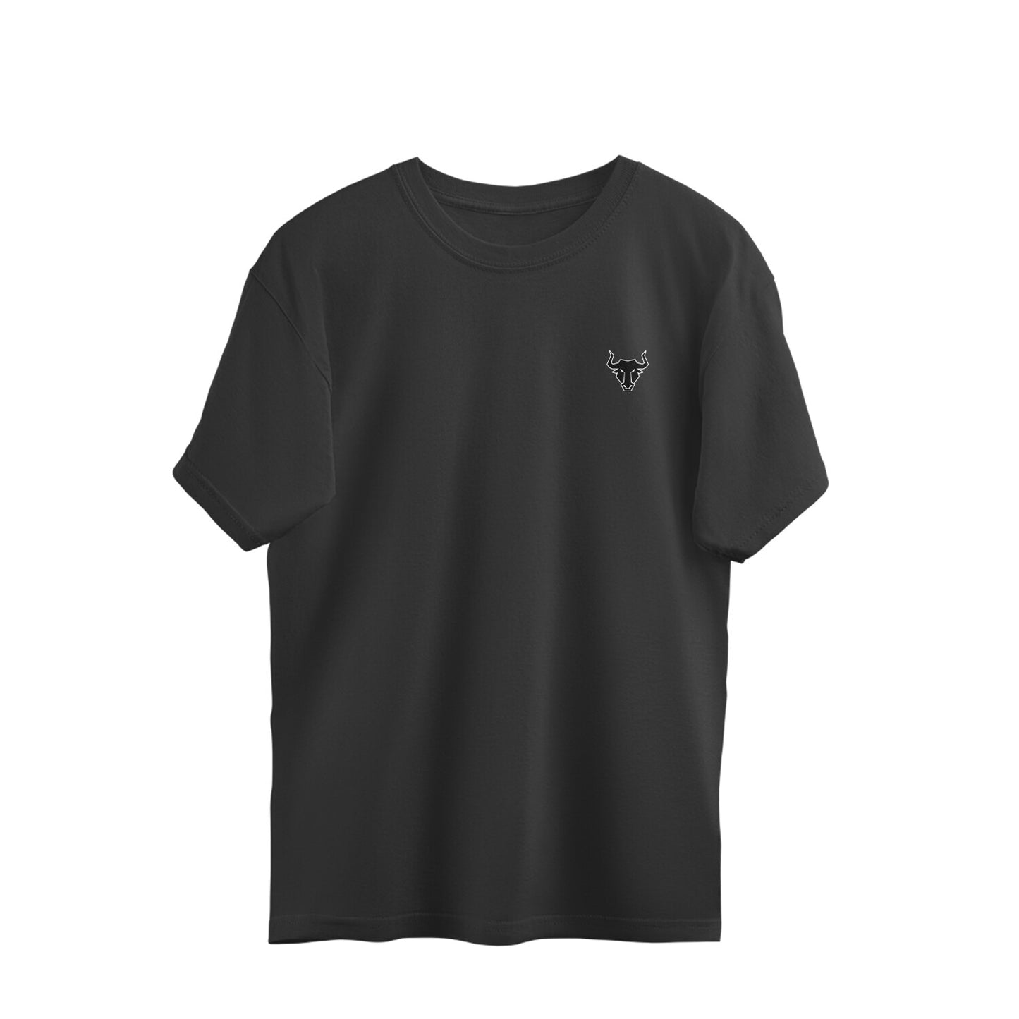 Men's Oversized Black Plain T-shirt
