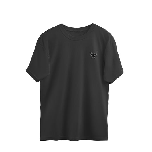 Men's Oversized Black Plain T-shirt