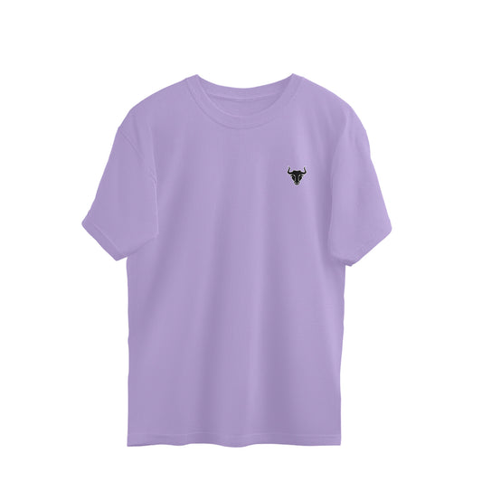 Men's Oversized Lavender Plain T-shirt