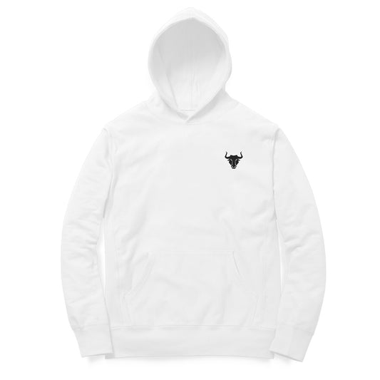 Mens white plain hoodie