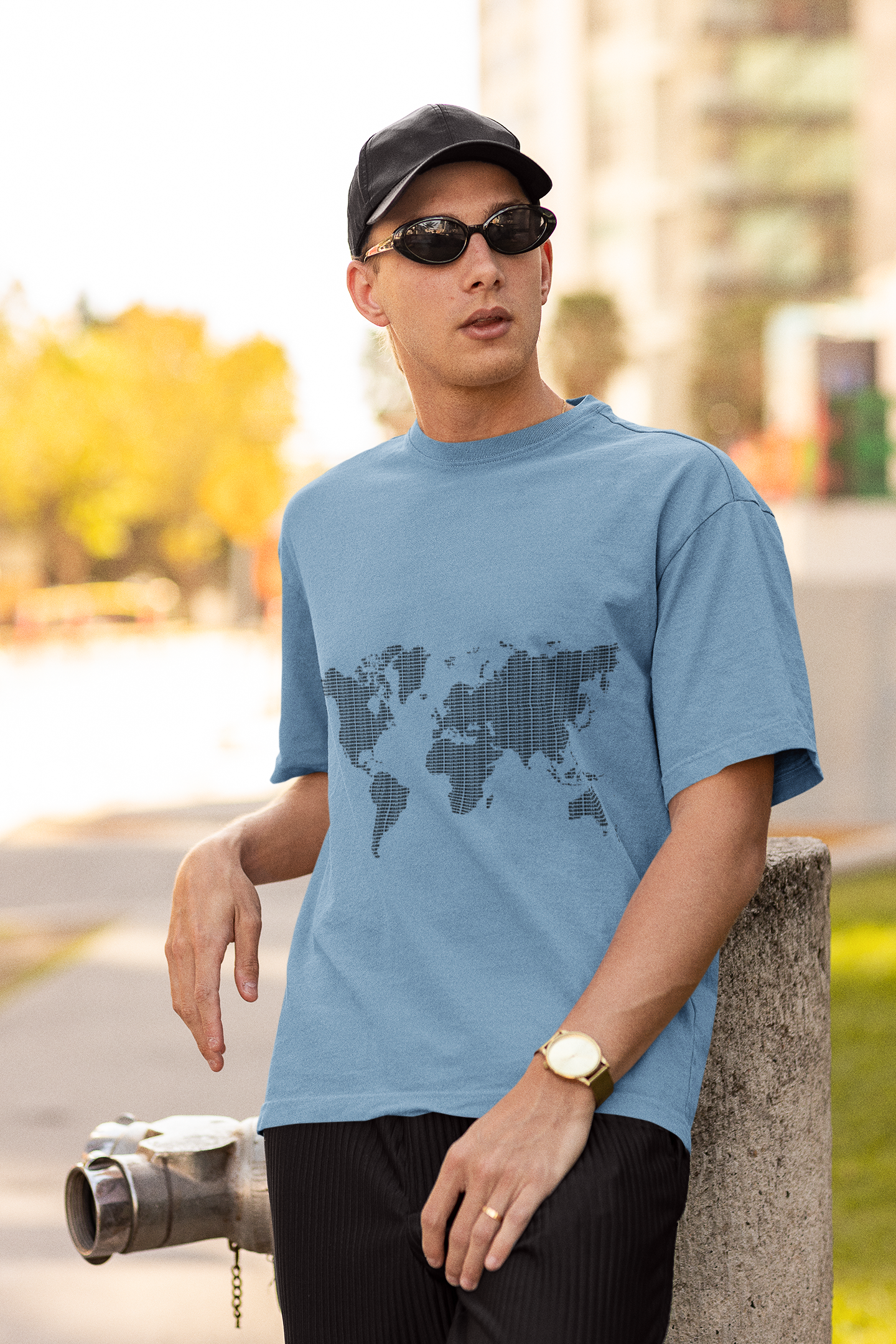 Men's Oversized map T-Shirt