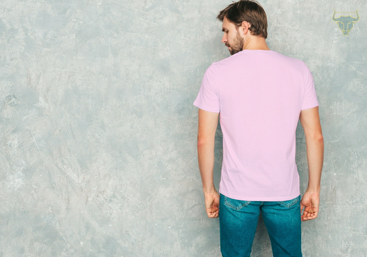 Men's Pink Plain T-shirt