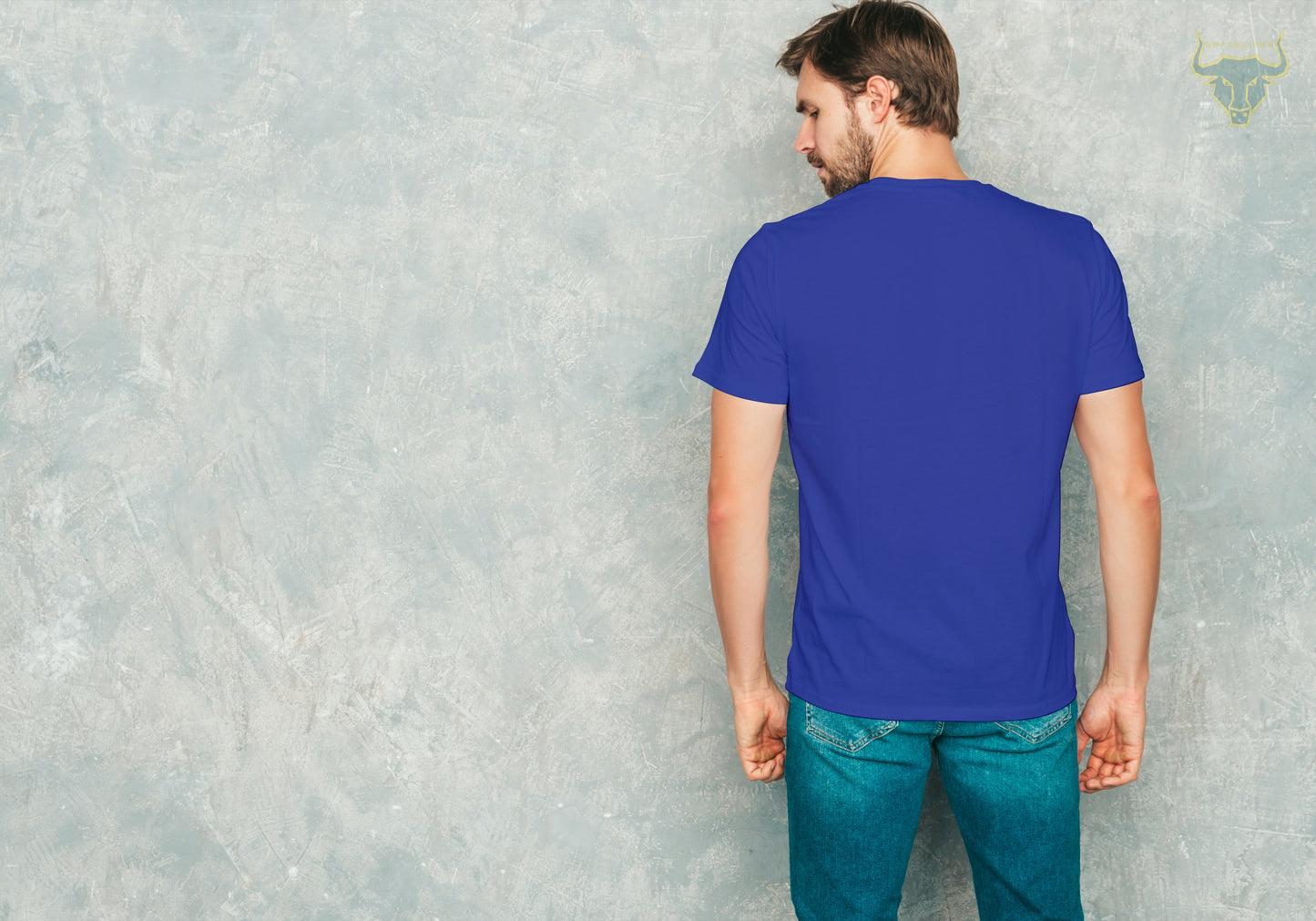 Men's Royal Blue Plain T-shirt
