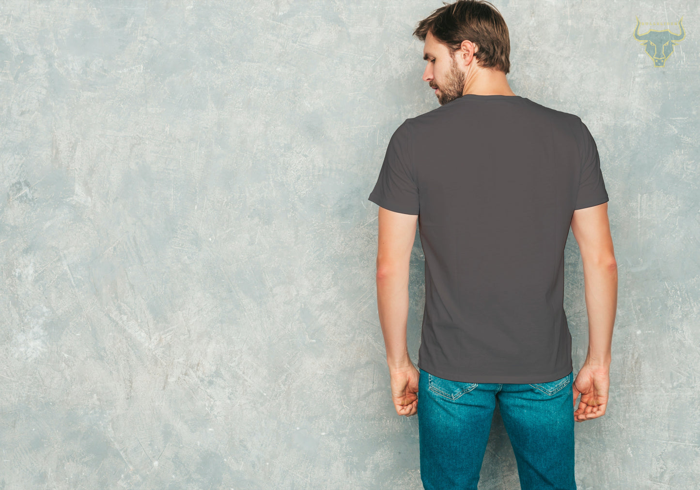 Men's Charcoal Grey Plain T-shirt
