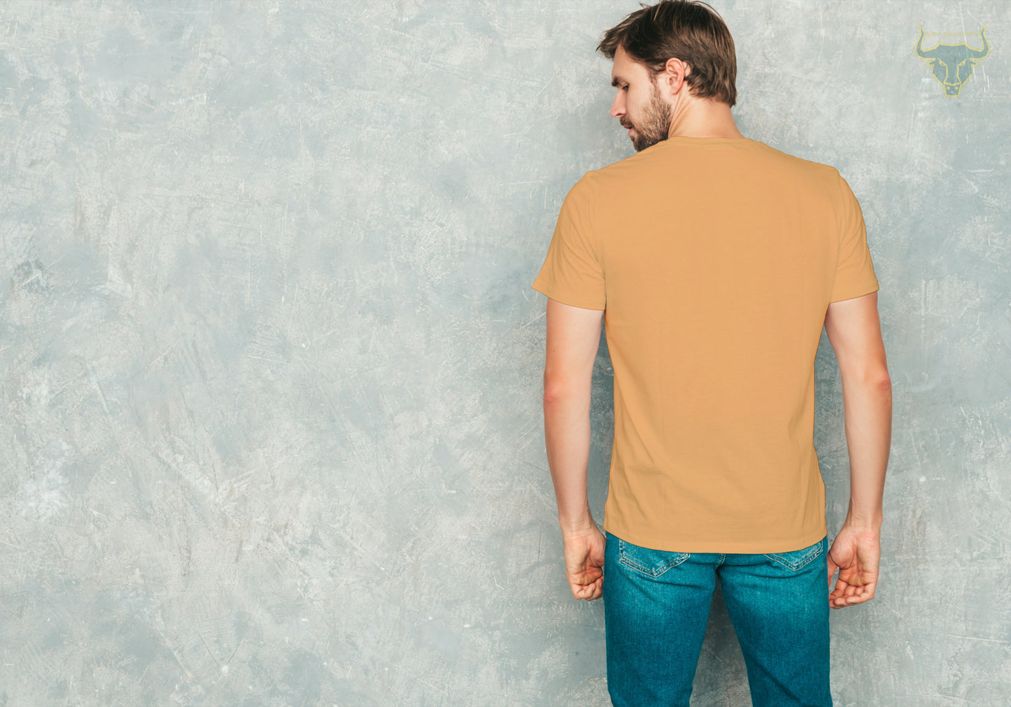 Men's Mustard Yellow Plain T-shirt