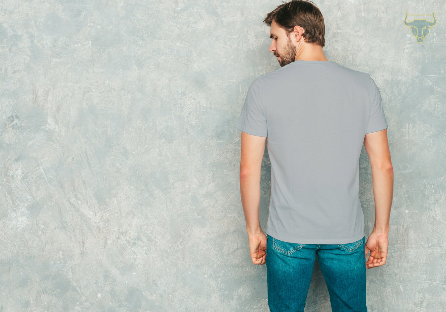 Men's Melange Grey Plain T-shirt