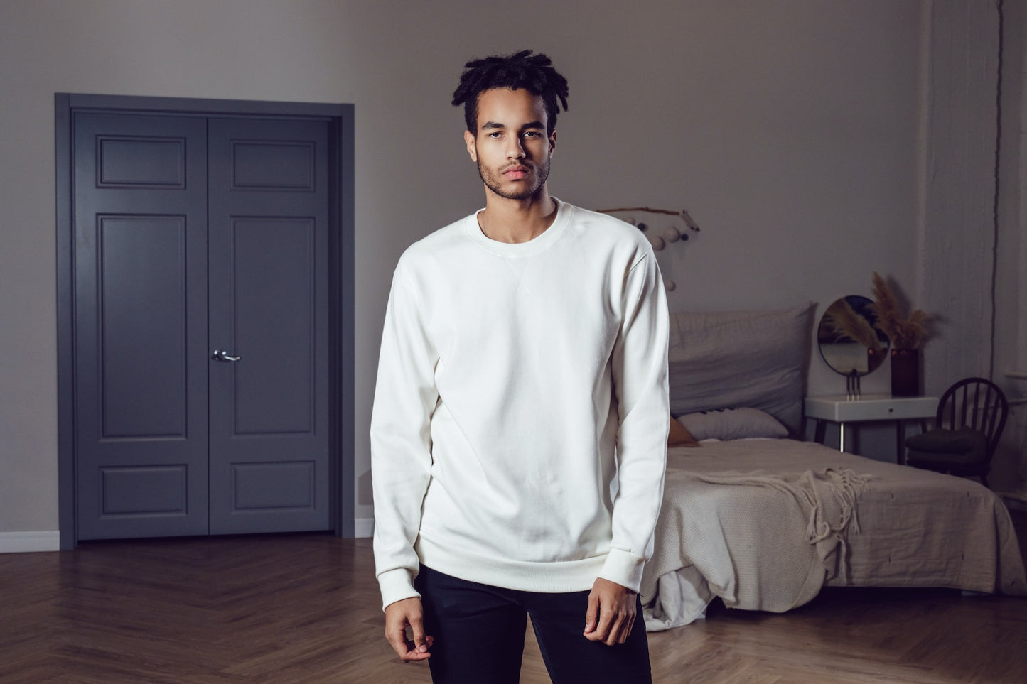 Men's Plain White Sweatshirt