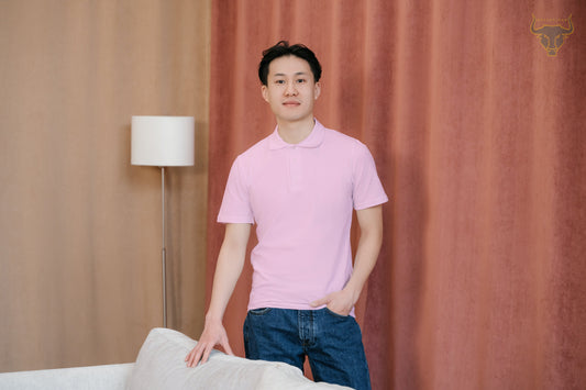 Men's Plain Pink Polo T-Shirt