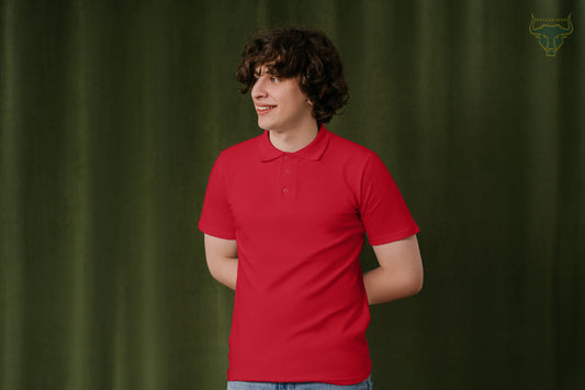 Men's Plain Red Polo T-Shirt