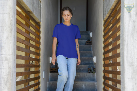 Women's Royal Blue Plain T-shirt